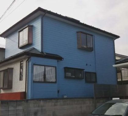 鮮やかなブルーグレーに！外壁塗装リフォーム｜高崎市新町